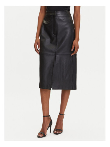 BOSS Кожена пола Sekina 50543188 Черен Regular Fit