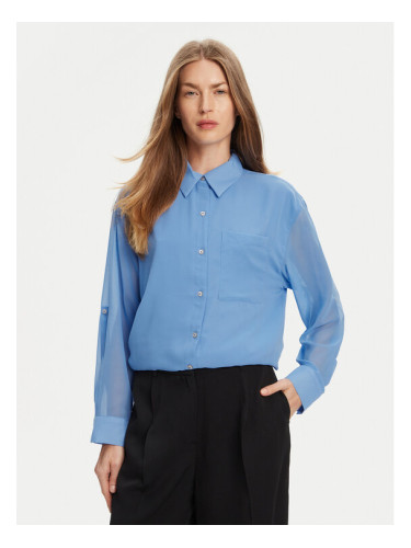 Calvin Klein Риза LV044B902G Син Regular Fit