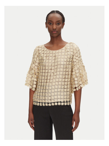 Bruuns Bazaar Блуза Carisa BBW4529 Златист Loose Fit