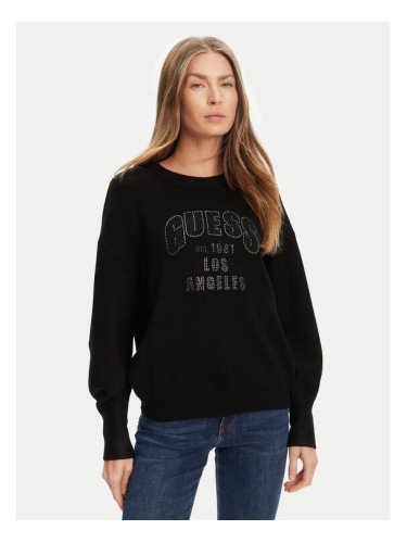 Guess Пуловер W5YR26 Z26I2 Черен Regular Fit
