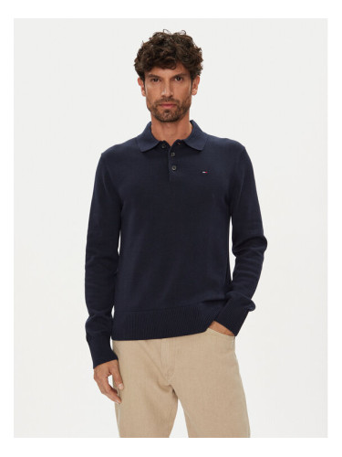 Tommy Jeans Пуловер Essential DM0DM20304 Тъмносин Slim Fit
