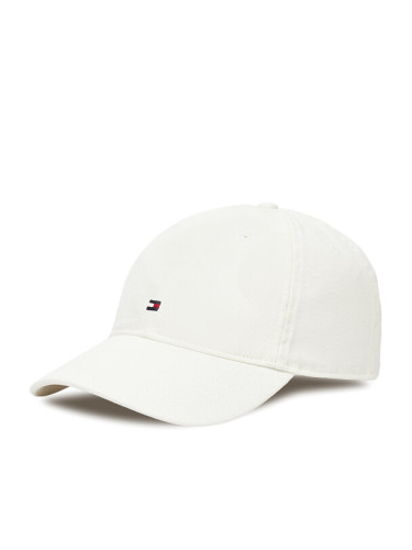 Tommy Hilfiger Шапка с козирка Flag Soft 6 Panel AM0AM13426 Бял