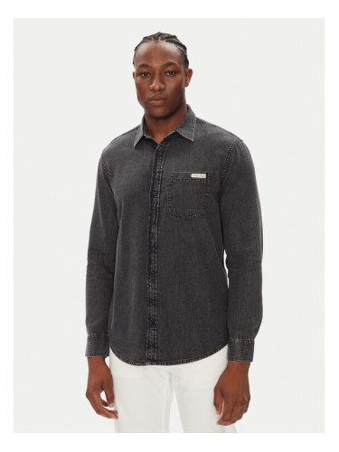 Calvin Klein Jeans дънкова риза Classic LV040BM733 Сив Regular Fit