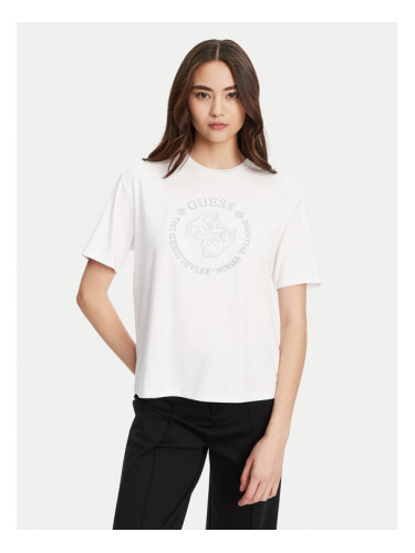 Guess Тишърт V5YI05 KCOA2 Бял Regular Fit
