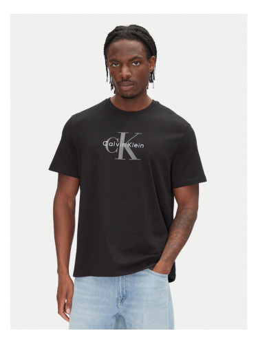 Calvin Klein Jeans Тишърт Hero Monologo LV04RB862G Черен Regular Fit