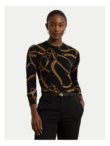 LAUREN RALPH LAUREN Блуза 200971373001 Черен Slim Fit