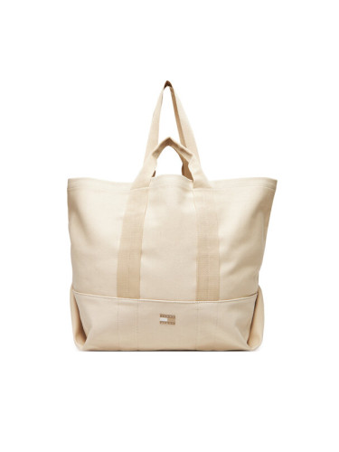 Tommy Jeans Дамска чанта Tjw Tote Edition Canvas AW0AW17542 Бежов