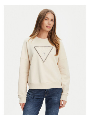 Guess Суитшърт W5YQ04 KC8I0 Бежов Regular Fit