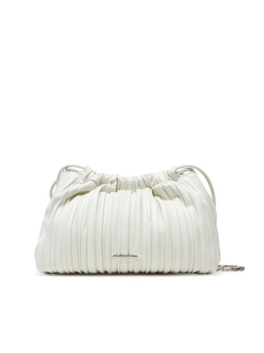 Calvin Klein Дамска чанта Drawstring Plisse Crossbody LV04F3076G Бял