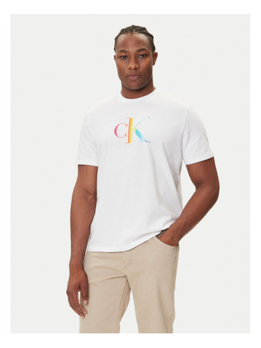 Calvin Klein Jeans Тишърт Pride Graphic LV04RC800G Бял Regular Fit