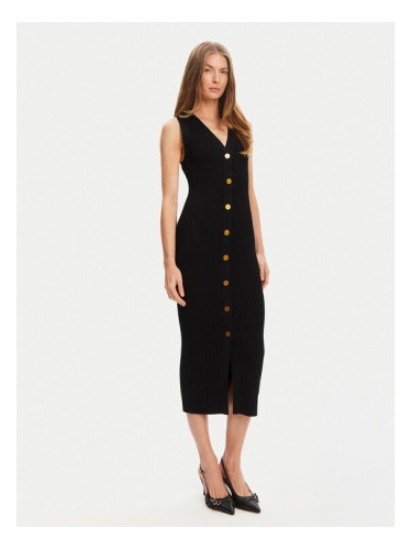 MICHAEL Michael Kors Плетена рокля MT5832533D Черен Slim Fit