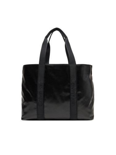 Calvin Klein Дамска чанта Ultralight Water Repellent Tote LV04F3211G Черен