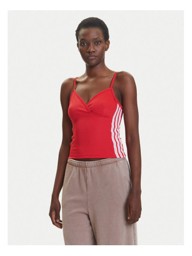 adidas топ Seasonal Essentials 3-Stripes JM1910 Червен Slim Fit