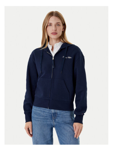 Tommy Hilfiger Суитшърт Script WW0WW45742 Тъмносин Regular Fit