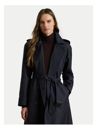 LAUREN RALPH LAUREN Тренч 297951259004 Тъмносин Straight Fit