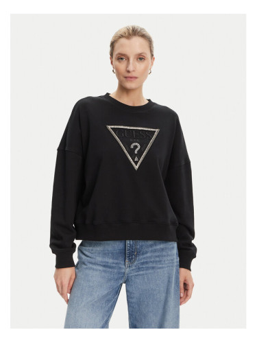 Guess Суитшърт W5YQ04 KC8I0 Черен Regular Fit