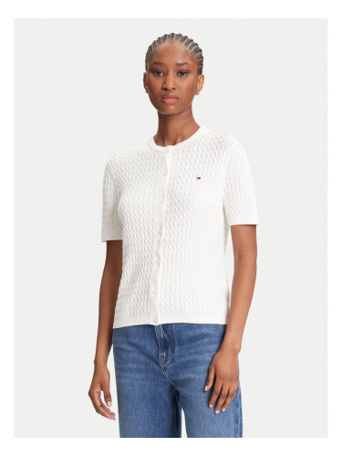 Tommy Hilfiger Кардиган WW0WW45707 Екрю Slim Fit