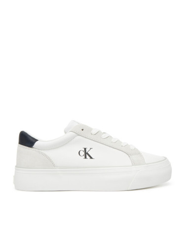 Calvin Klein Jeans Гуменки Vulc Flatform Mg Nylon Mix YW0YW01896 Бял