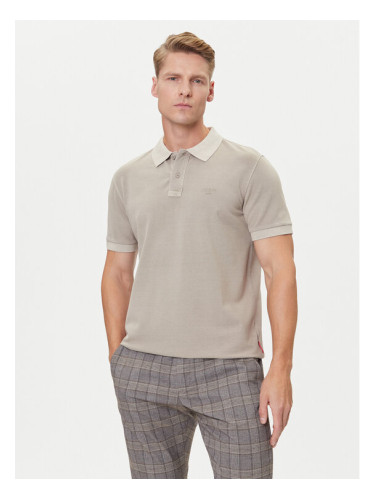 JOOP! Jeans Тениска с яка и копчета 15 JJJ-02Ambrosian 30045619 Бежов Modern Fit