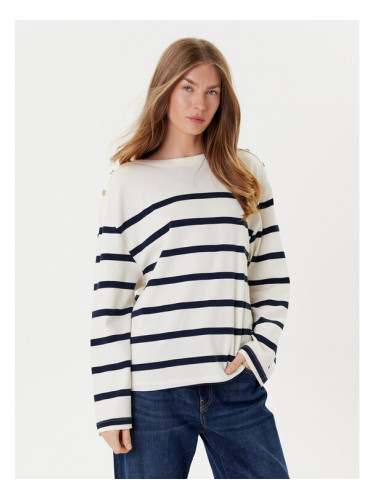 Tommy Hilfiger Блуза Gold Button WW0WW45760 Екрю Relaxed Fit