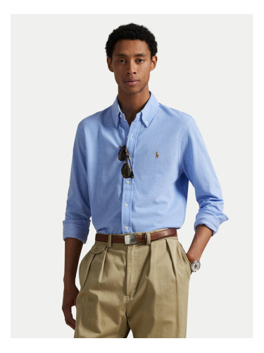 Polo Ralph Lauren Риза 710979488001 Светлосиньо Regular Fit