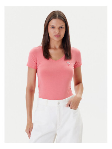 Guess Тишърт W2YI45 J1314 Розов Slim Fit