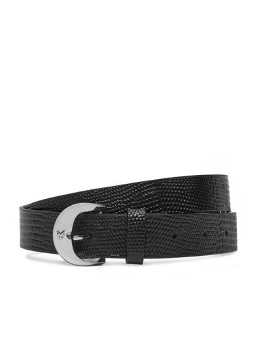 Calvin Klein Дамски колан Classic Buckle Lizard Emboss 25Mm LV04F7041G Черен
