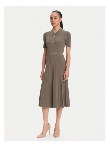 MICHAEL Michael Kors Плетена рокля MT5834F33D Бежов Regular Fit