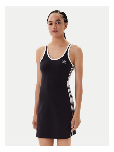 adidas Ежедневна рокля adicolor 3-Stripes JW2586 Черен Slim Fit