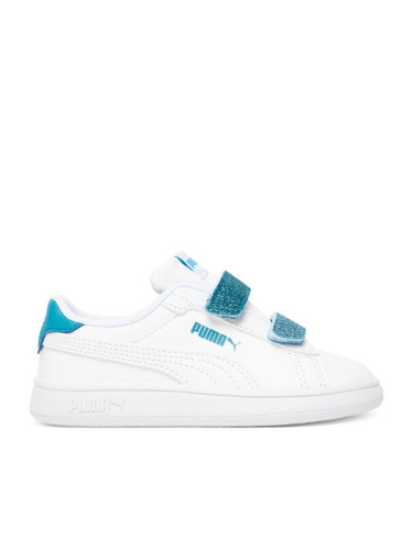 Puma Сникърси Smash 3.0 L Glitter Velcro V Inf 395610 08 Бял