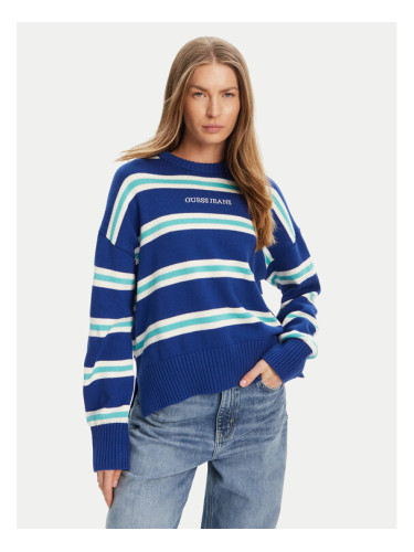 Guess Jeans Пуловер W4BR09 Z3HM1 Син Regular Fit