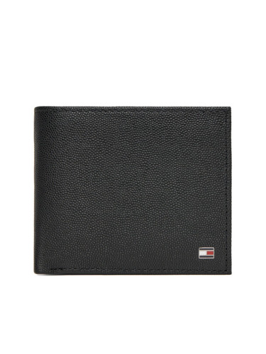 Tommy Hilfiger Портфейл Th Flag Cc Flap And Coin AM0AM13520 Черен