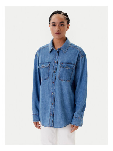 Tommy Jeans дънкова риза DW0DW21073 Син Relaxed Fit