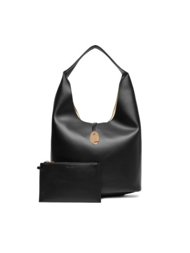 Calvin Klein Jeans Дамска чанта Stone Lock Slouchy Large Shoulde LV04K3149G Черен