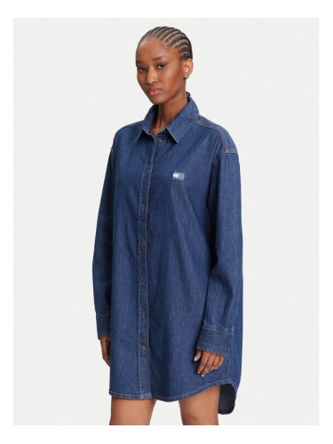 Tommy Jeans Дънкова рокля DW0DW21420 Тъмносин Relaxed Fit
