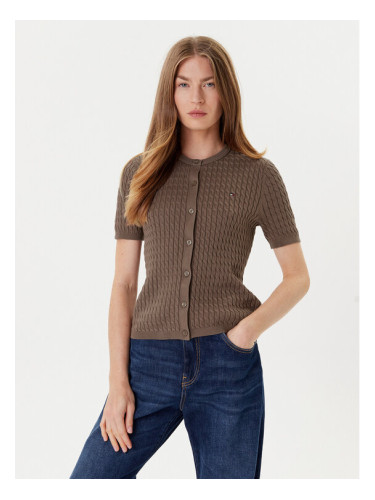 Tommy Hilfiger Кардиган WW0WW45707 Кафяв Slim Fit