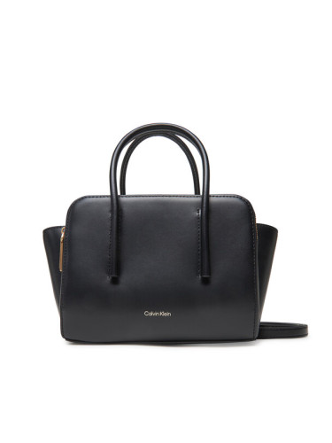 Calvin Klein Дамска чанта Carryall Micro Leather Tote LV04F3057G Черен