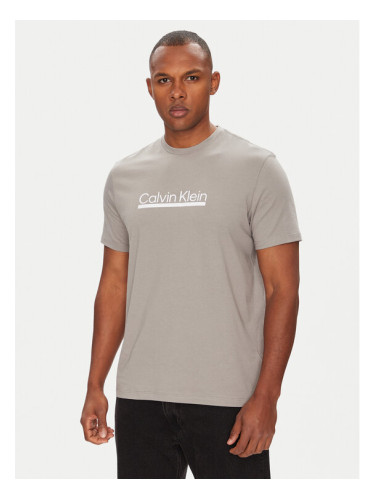 Calvin Klein Тишърт Outline Tape Graphic LV04RC852G Сив Regular Fit