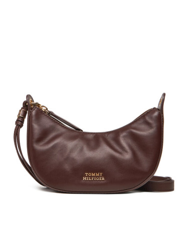 Tommy Hilfiger Дамска чанта Moon Leather Mini Crossover AW0AW17466 Кафяв