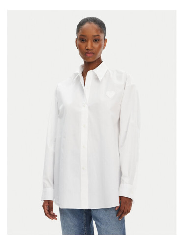 HUGO Риза Elisana 50542985 Бял Relaxed Fit