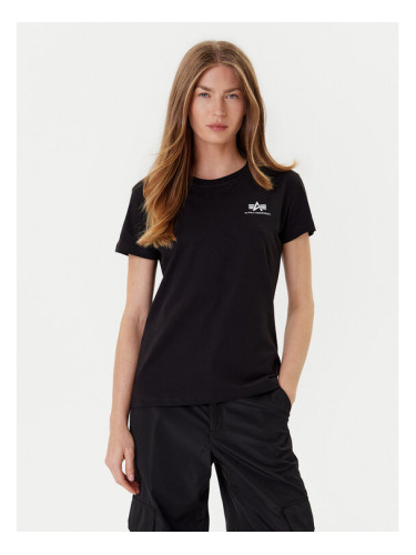 Alpha Industries Тишърт Basic T Small Logo 196054 Черен Regular Fit