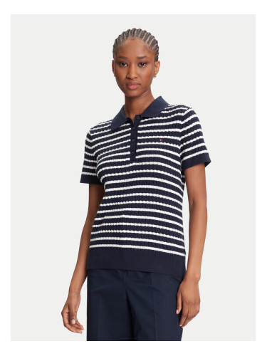 Tommy Hilfiger Пуловер Fine WW0WW41474 Тъмносин Regular Fit