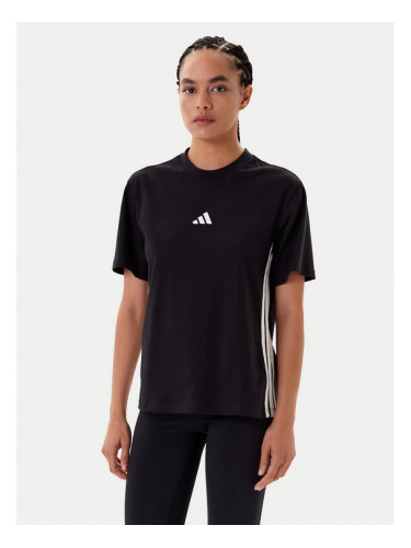 adidas Тишърт Essentials 3-Stripes JD0846 Черен Regular Fit