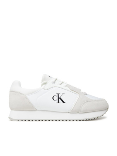 Calvin Klein Jeans Сникърси Retro Runner Sock Lace Up Ny-Su YM0YM01326 Бял