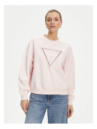 Guess Суитшърт W5YQ04 KC8I0 Розов Regular Fit