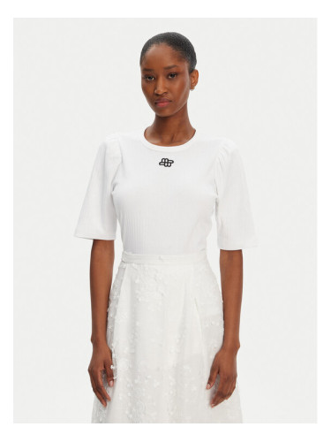 Munthe Тишърт Parsa 252110025264 Бял Regular Fit