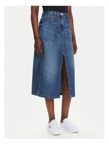 Tommy Jeans Дънкова пола Claire DW0DW21070 Тъмносин Regular Fit