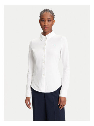 Tommy Hilfiger Риза 1985 WW0WW43528 Екрю Slim Fit