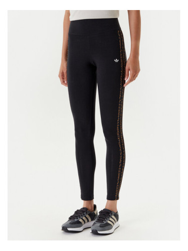 adidas Клин Leopard 3-Stripes JW7307 Черен Slim Fit