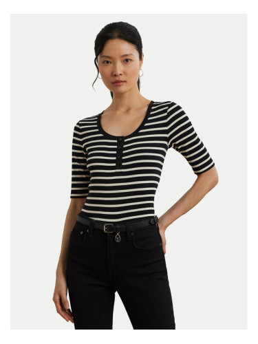 LAUREN RALPH LAUREN Блуза 200971086002 Черен Slim Fit